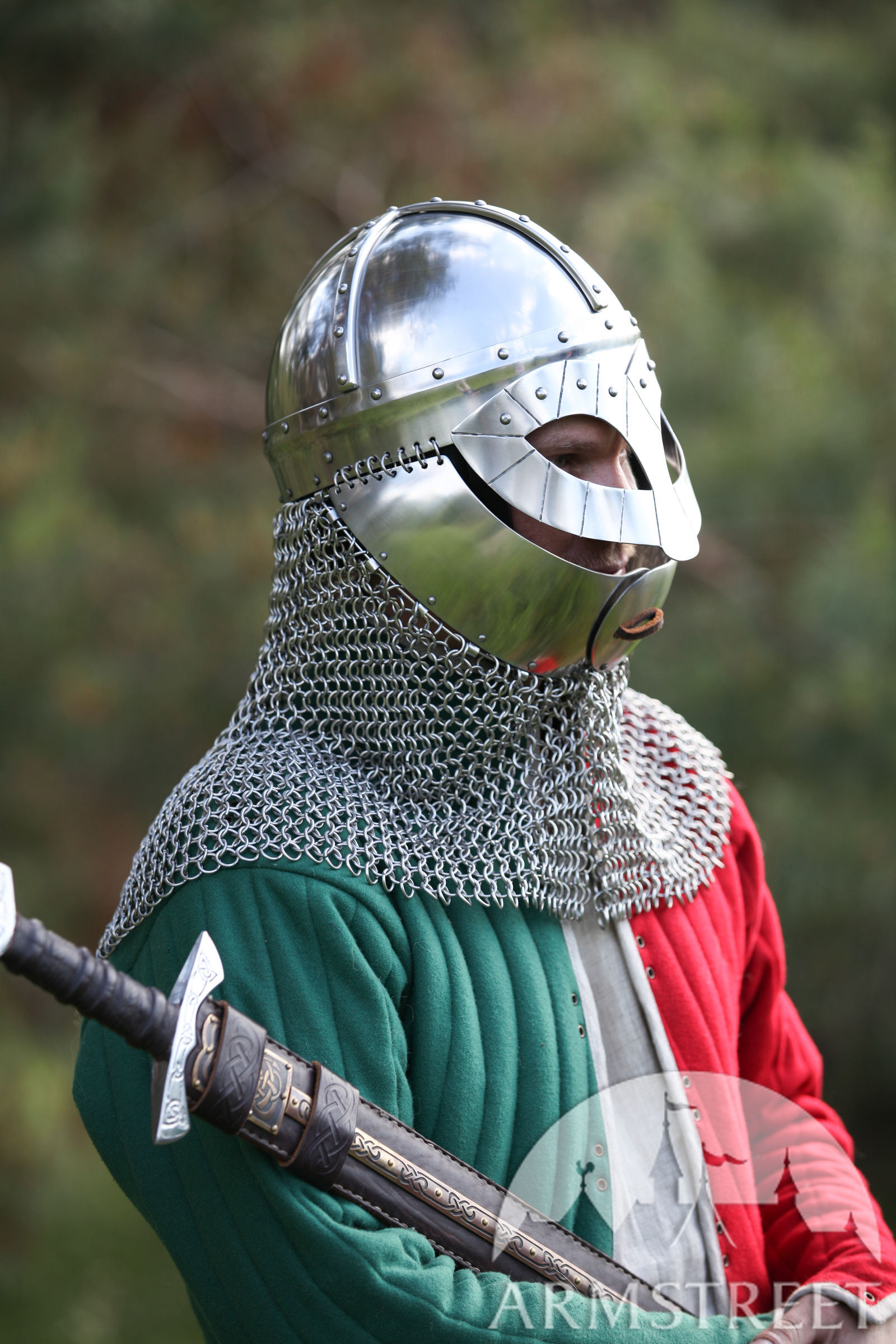 18GA SCA Medieval VIKING Wolf GJERMUNDBU Helmet Armor Replica Helmet AJ413