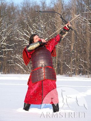  Blackened mongolian lamellar armor. Combat-ready