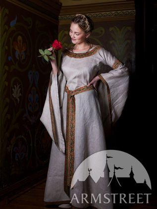 Anne of Kiev natural flax linen medieval dress costume garb