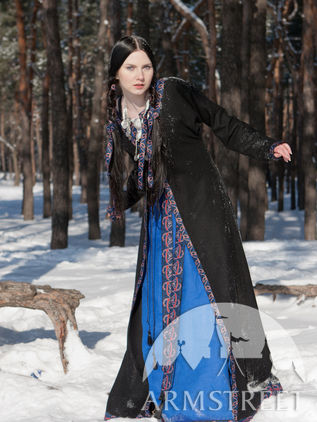 New version of Knyazhna Helga outfit: dress, coat and chemise