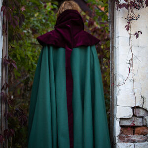 14th-century style velvet hood “Key Keeper”