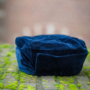 Blue Velvet Medieval Hat