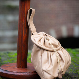 16th century leather ring bag "German Rose"