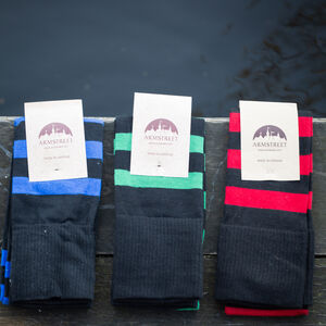 3 pairs of Assorted Horizontally Striped Medieval Socks
