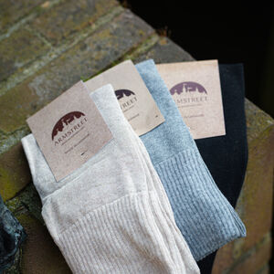 3 pairs of assorted unicolor cotton socks for early medieval characters