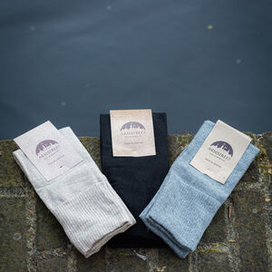 3 pairs of assorted unicolor cotton socks for early medieval characters