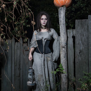 Witch costume: dress and corset Halloween 