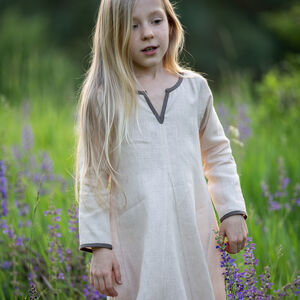 "Alba the Sunbeam" Linen Tunic with Accents