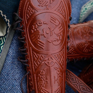 Archery arm bracers "Huntress" leather forearm guards