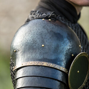 Fantasy pauldrons and arm armor “The Wayward Knight”