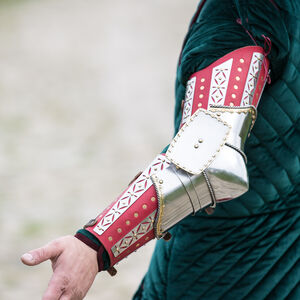 Knight Steel and Leather Arm Armour "The Kingmaker"