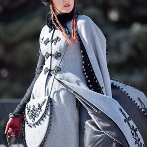 Balkan inspired Fantasy Woolen Coat “Queen of Shamakhan”