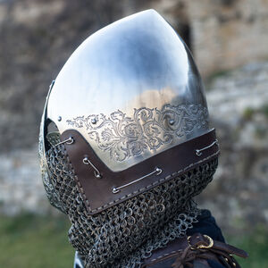 Functional Combat Bascinet Helmet “Knight of Fortune"