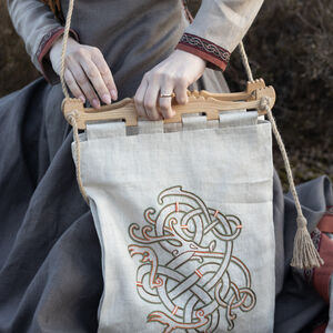 Medieval satchel with embroidery