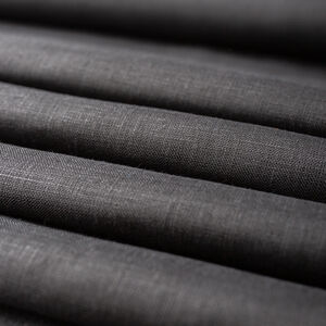 Black natural linen fabric for costumes sold by the yard