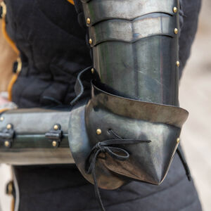 Blackened Spring Steel XV century Arm Harness “The Dark Star”