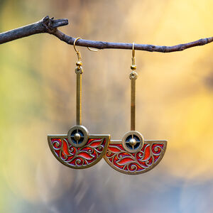 Brass earrings "Autumn Princess"
