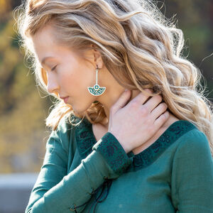Brass earrings "Autumn Princess"
