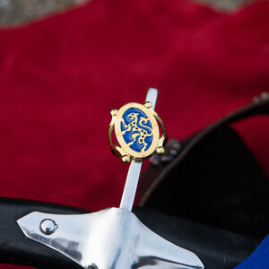 Brass leopard ring with enamel "Hussar"