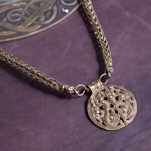 Neck Chain with Viking “Serpents" Pendant