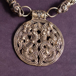 Neck Chain with Viking “Serpents" Pendant