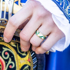 Brass ring with enameled accents Renaissance Memories