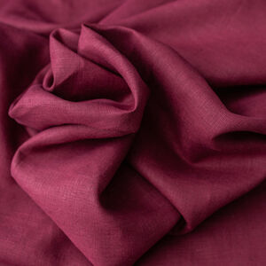 Red linen fabric by the yard