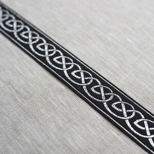 Celtic trim with golden or silver accents for sale by the yard