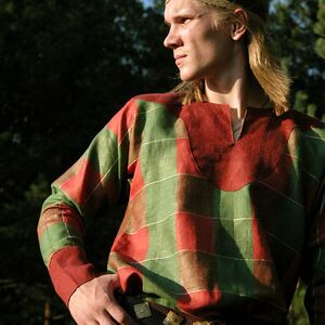 CHECKED FLAX NORMAN TUNIC