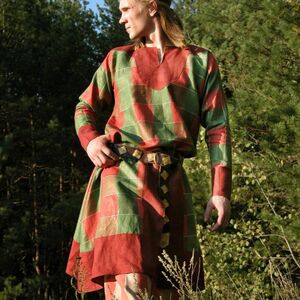 CHECKED FLAX NORMAN TUNIC