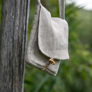 Children's sackcloth linen bag “First Adventure” pilgrim’s satchel