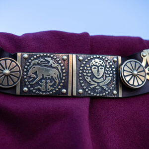 Cingulum Militare Roman Brass and Leather Belt “Cassius”