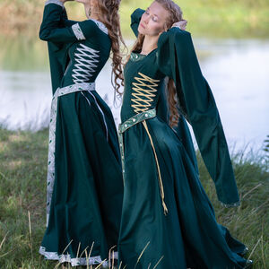 Fantasy Elven Gown with pleated bodice
