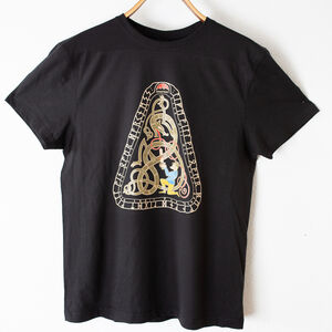 Cotton T-shirt Viking style "Warrior and serpent"