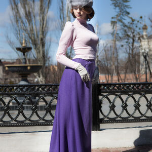 Violet Maxi Skirt “Fleur-de-Lis”