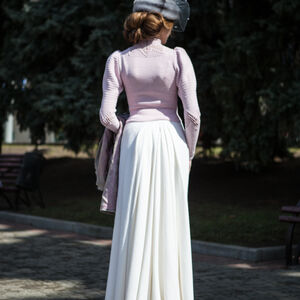 Back View Of The Maxi Skirt “Fleur-de-Lis”