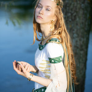 Elvish enamelled brass circlet “Water Flowers”