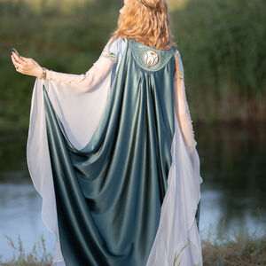 Elven Princess Costume: silk cape “Water Flowers”