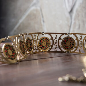 Enamel and brass women’s belt “Autumn Princess”