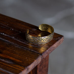 Etched Brass Medieval Bracelet “Fireside Family”