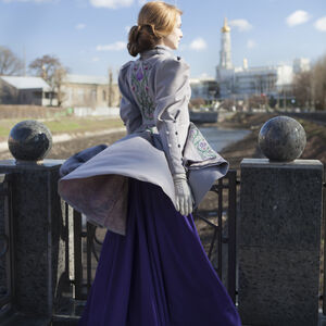 Grey Victorian Coat “Fleur-de-Lis”