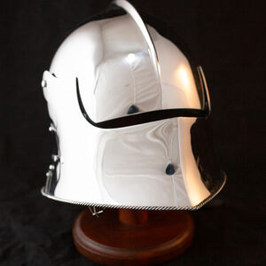 Details about   HMB 12 Guage Steel Medieval Sallet Helmet With Valvet Covered Barbuta Helmet 