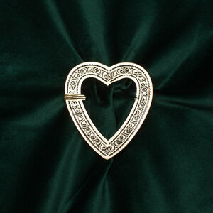Brass heart-shaped fibula
