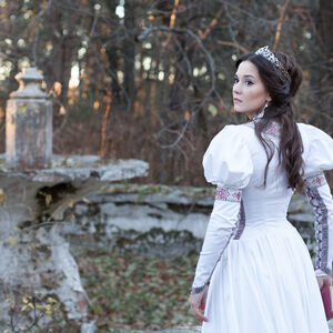 White Fantasy Period Dress "Found Princess"