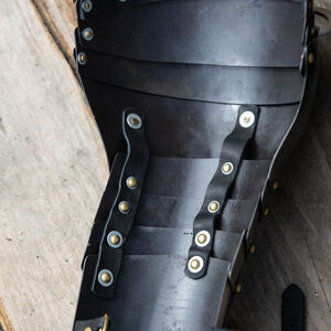 Female armor kit made of blackened spring steel “Dark Star”