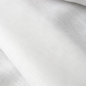 Fine white natural flax linen fabric for historical costume by the yard