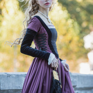 “Renaissance Memories” Fitted Dress with Velvet