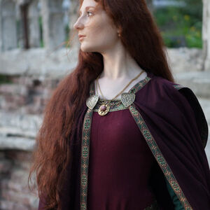 Middle Ages Hooded Cloak with trim