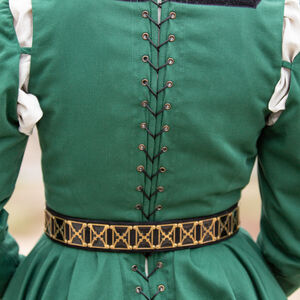 German Dress with Velvet Accents “German Rose”