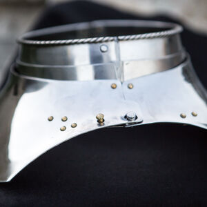 Gothic gorget with roped edge and articulation